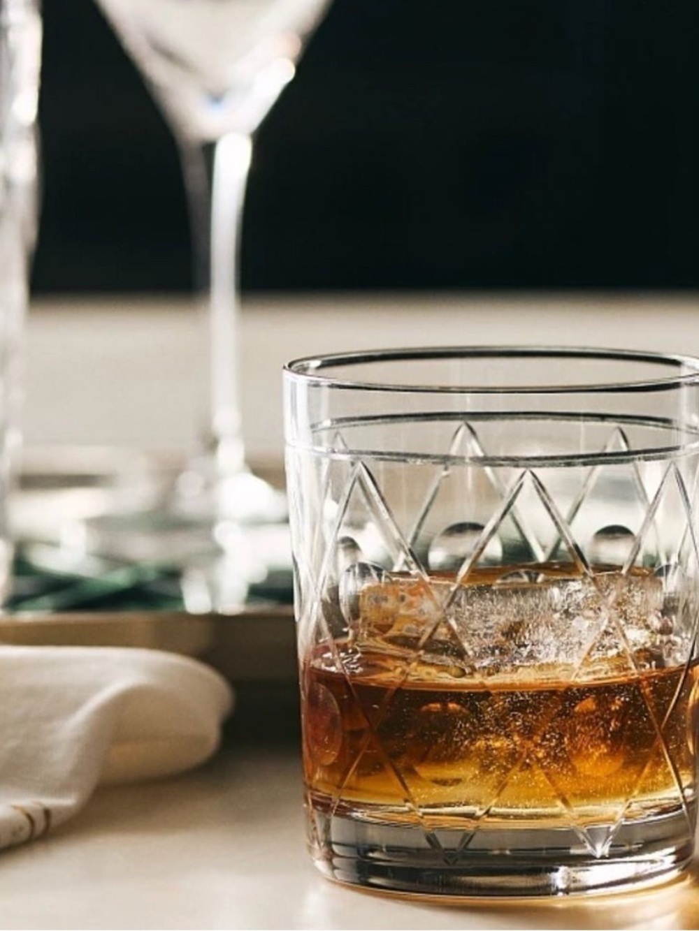 ❤️Anthropologie x The Met Museum Old Fashioned Glasses (set of 4)